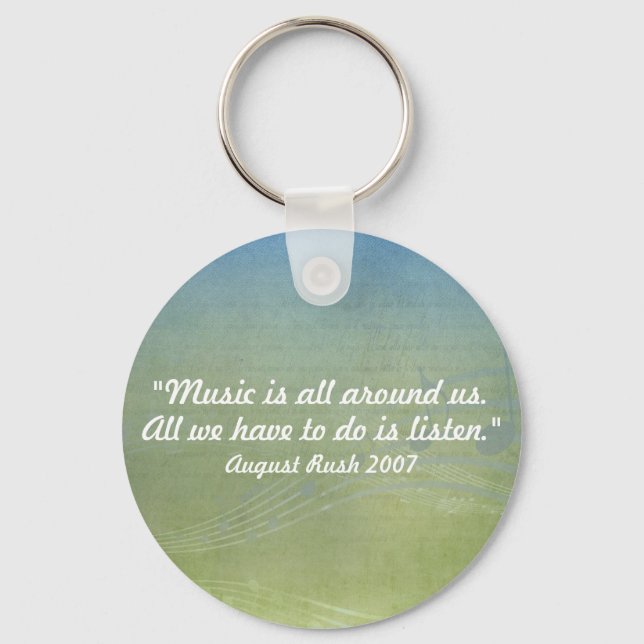 Music is All Around Us Button Keychain (Front)