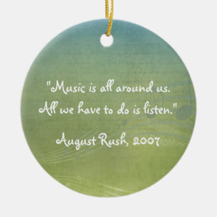 Music is All Around Us Ornament Round