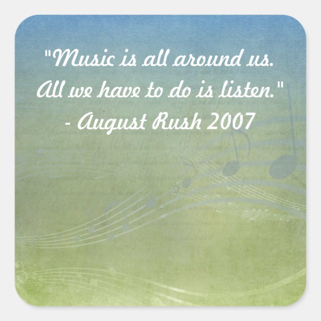 Music is All Around Us Sticker (Front)