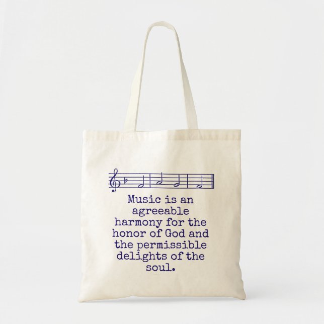 Music Is An Agreeable Harmony - Music Quote  Tote Bag (Front)