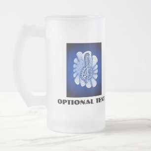 Music is Art Frosted Glass Beer Mug