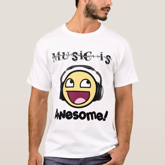 Music Is Awesome Men's Light) T-Shirt (Front)