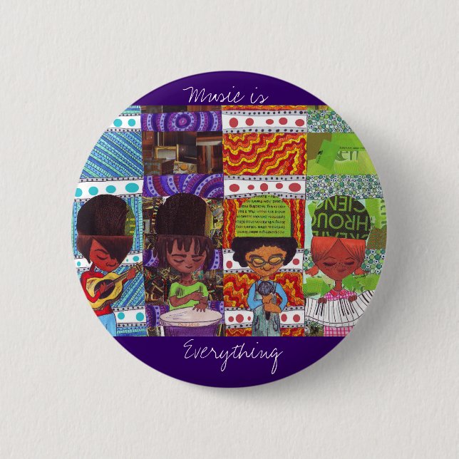 Music is Everything 6 Cm Round Badge (Front)