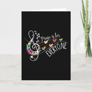 Music Is For Everyone Funny Music Teacher Card