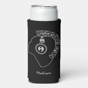 Music Is In My Spine custom name Seltzer Can Cooler