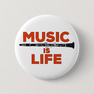 Music is Life 6 Cm Round Badge