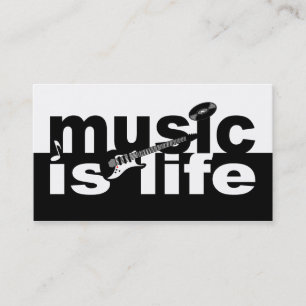 Music is life business card - customise!