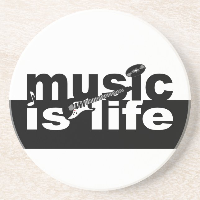 Music is life coaster - customise! (Front)