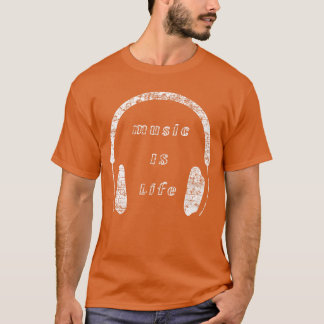 Music is life design boy retro T-Shirt