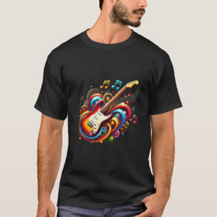 Music is Life Electric Guitar and Musical Notes T-Shirt