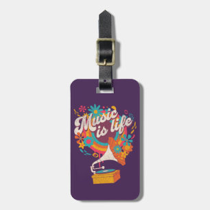 Music is life luggage tag
