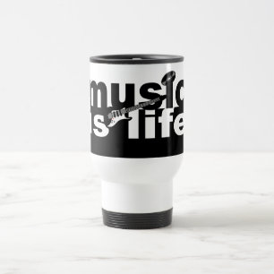 Music is Life mug - choose style, colour