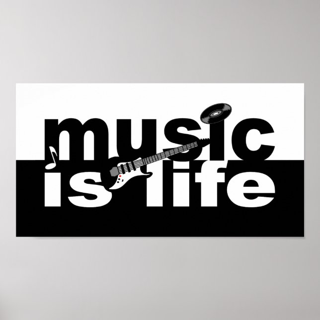 Music is life portfolio poster (Front)