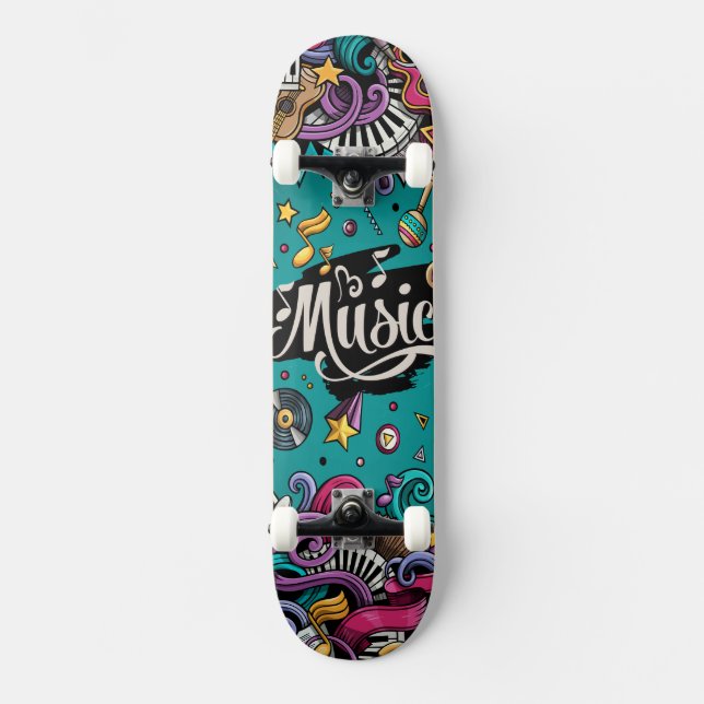 Music is life Skate Board (Front)