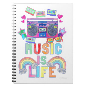 Music is Life Slogan Notebook
