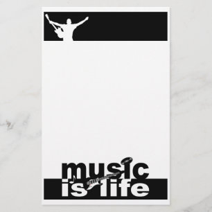 Music is Life stationary, customise Stationery