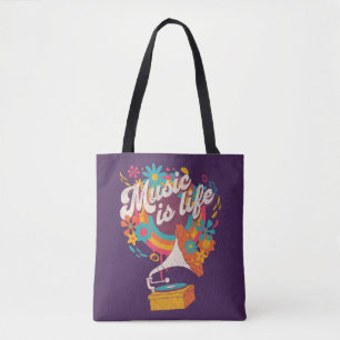 Music is life tote bag