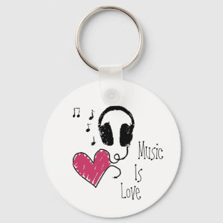 Music Is Love Key Ring