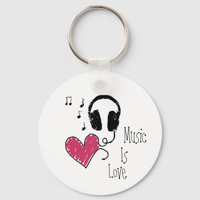 Music Is Love Key Ring (Front)