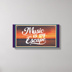 Music Is My Escape Canvas Print