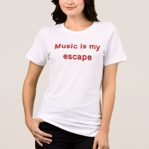 Music Is My Escape – Minimal Music Lover Quote Des Tri-Blend Shirt