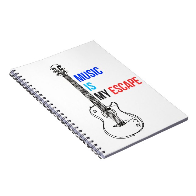 Music is my escape notebook (Right Side)