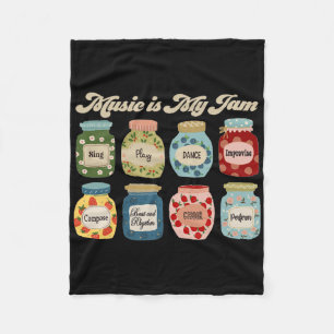 Music Is My Jam Back To School Music Teacher Speci Fleece Blanket