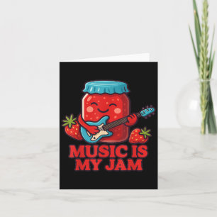 Music Is My Jam Cute Retro Music Teacher Art Card