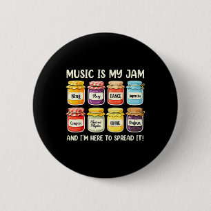 Music Is My Jam Music Lover Music Teacher Back To 6 Cm Round Badge