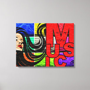 Music Is My Life Canvas Print