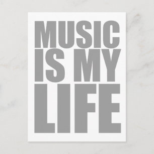 Music Is My Life - Emo Alternative Grunge Rock Postcard