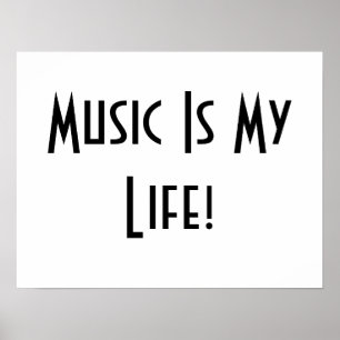 Music Is My Life In White II Poster