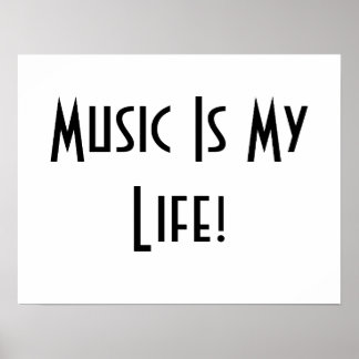 Music Is My Life In White II Poster