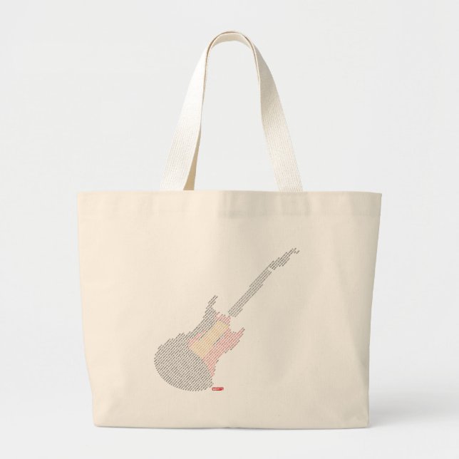 Music Is My Life Large Tote Bag (Front)