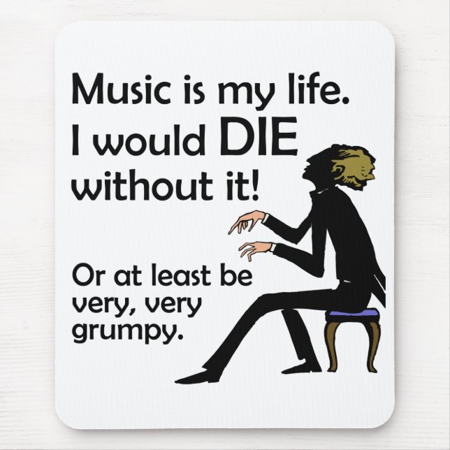 Music is My Life Mouse Mat (Front)