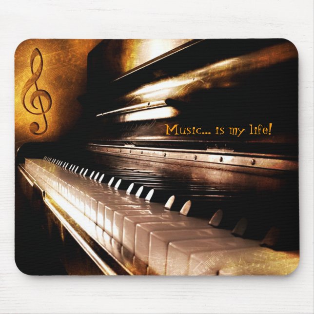 Music is my life! mouse mat (Front)