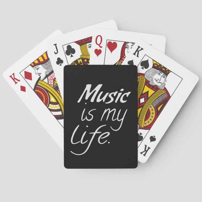 Music is My LIFE Playing Cards (Back)