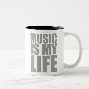 Music Is My Life Two-Tone Coffee Mug