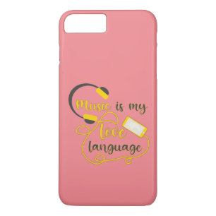 Music is my love language romantic phrase iPhone 8 plus/7 plus case