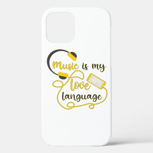Music is my love language romantic phrase Case-Mate iPhone case (Back)
