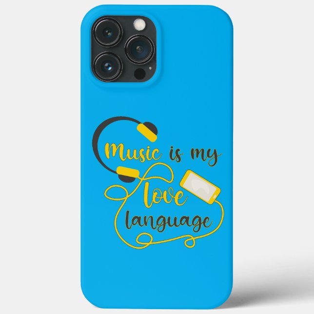 Music is my love language romantic phrase Case-Mate iPhone case (Back)