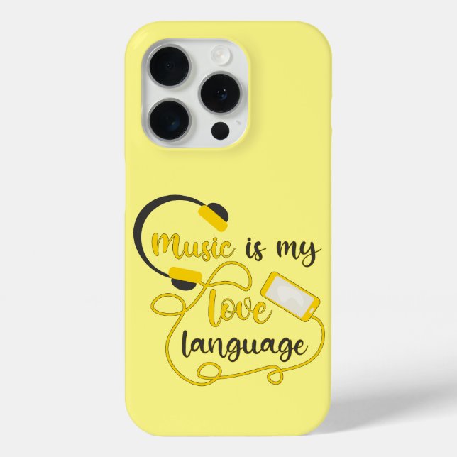 Music is my love language romantic phrase Case-Mate iPhone case (Back)