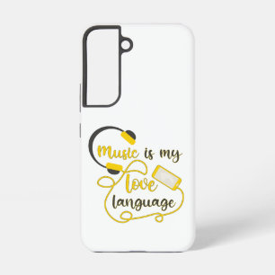 Music is my love language romantic phrase samsung galaxy case