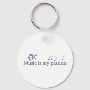 Music is my passion key ring