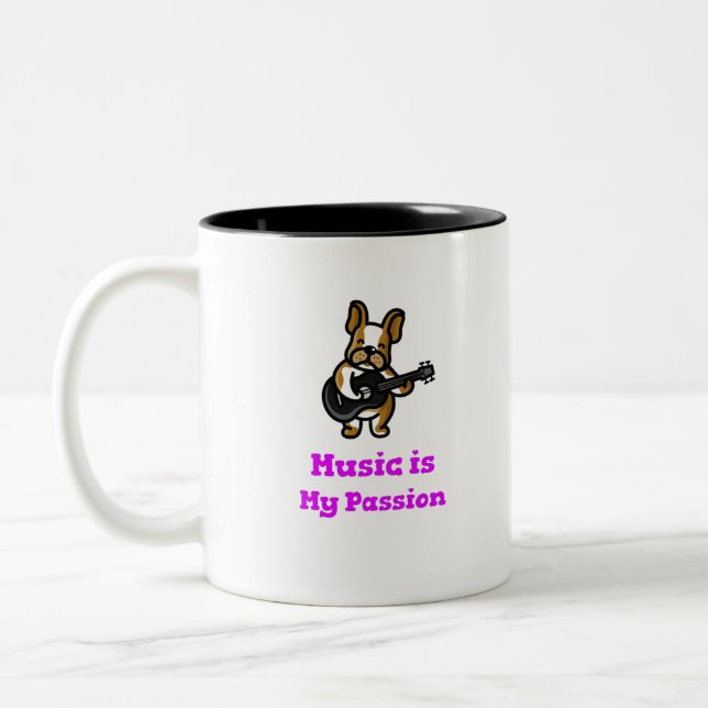 Music is My Passion Two-Tone Coffee Mug (Left)