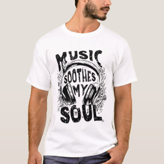 Music Is My Soul – Dark Grunge Music Lover Design T-Shirt