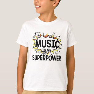 Music Is My Superpower Boy's T Shirt