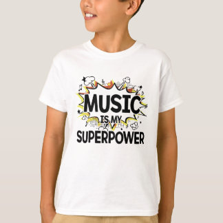 Music Is My Superpower Boy's T Shirt