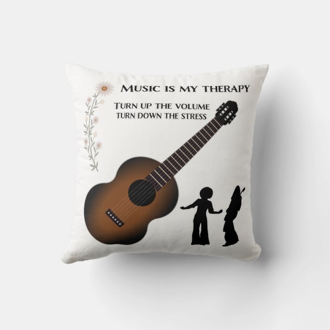 Music Is My Therapy Cushion (Back)