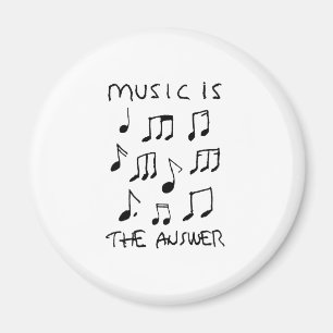 Music is my Therapy Drawing Print Poster Magnet